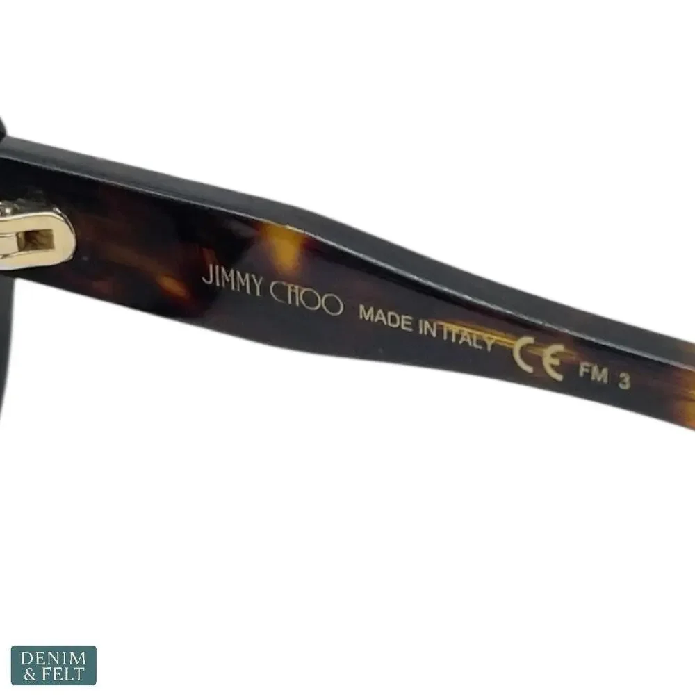 NEW Jimmy Choo Karly Havana Square Oversized Gradient Luxury Designer Sunglasses